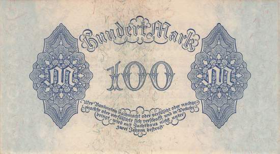 100 Mark 1922 ro.72 C